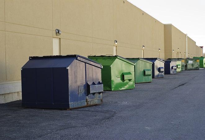 waste disposal bins at a construction zone in Alviso CA